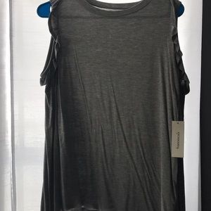 NEW WITH TAGS cold shoulder ruffle shirt